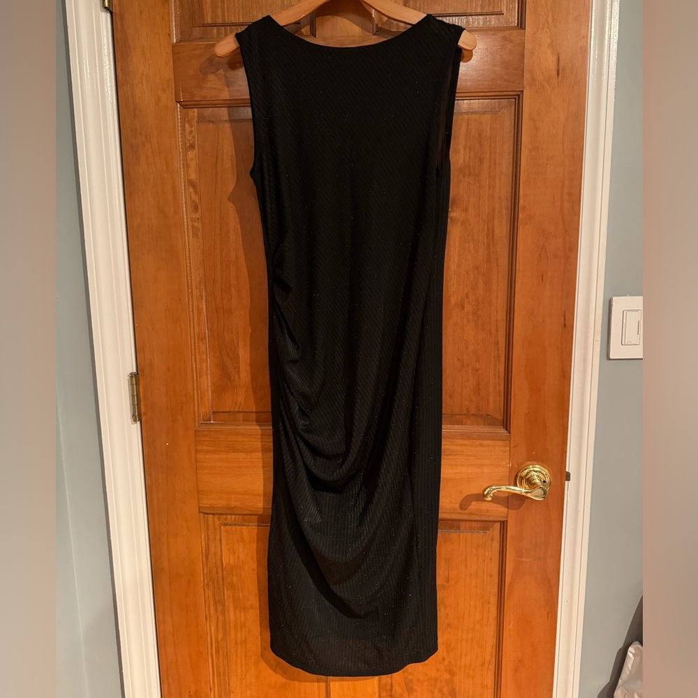 Zara Black Sheath Midi Dress NWT